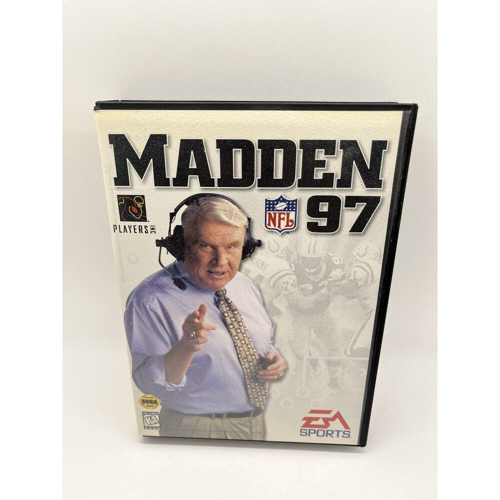 Madden NFL 97 (Sega Genesis, 1996) Complete w/Manual & Box! Tested & Working!